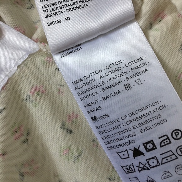 Levi’s Mini Floral Crop Top Sz XL - Picture 7 of 11